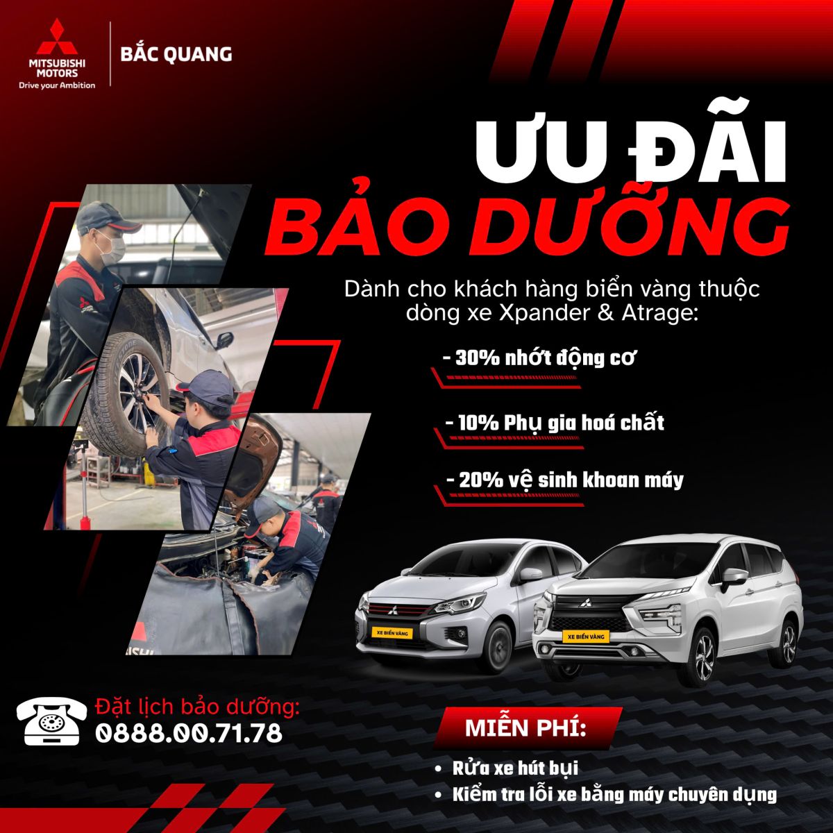 Bảo hành chính hãng và bảo dưỡng miễn phí 1.000-5.000 km đầu tiên, đảm bảo an tâm vận hành